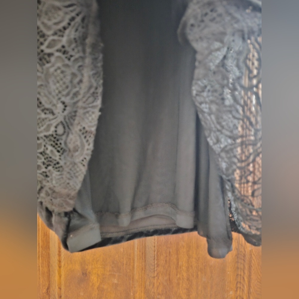 Nwt ANTHROPOLOGIE Elegant Black Lace Open-Back Dress- LARGE - Picture 14 of 14